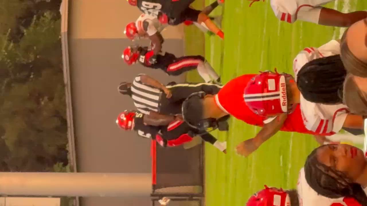 # 16 Slot receiver Elijah Alcearu. For the 1st Down