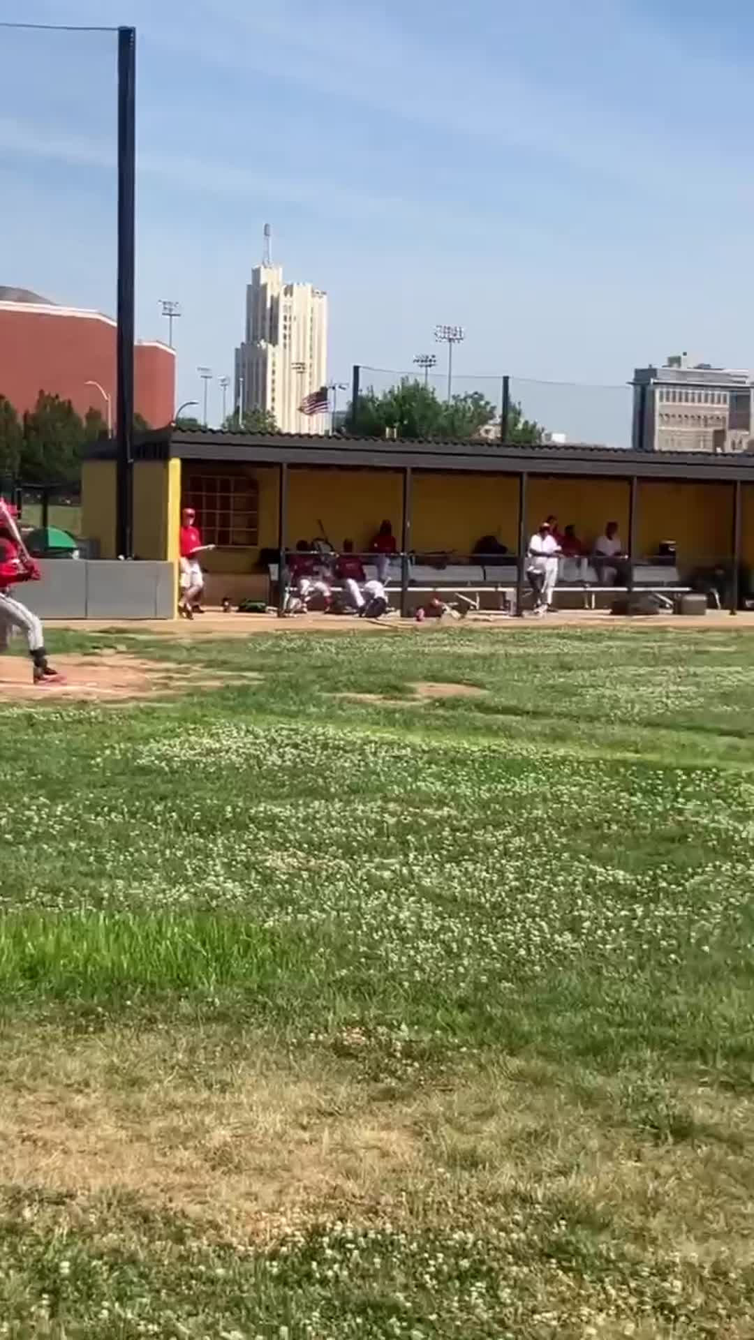 Andre Bell Line drive to center field