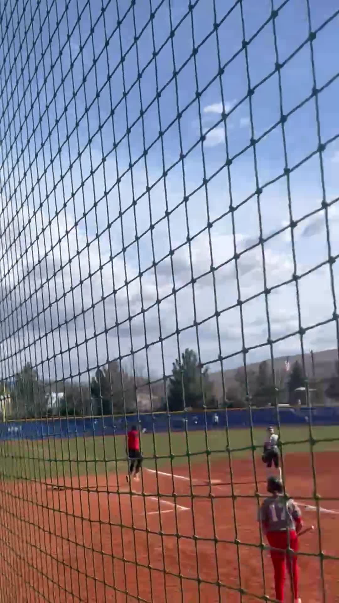 Senior Gracie Jensen hits a two hit-two run Homerun over the left field wall.