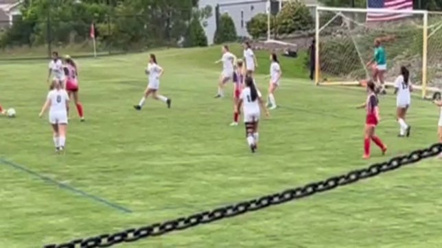 Libby Burrows finds the back of the net in 9-0 win over Goldsboro in first round of the state playoffs.