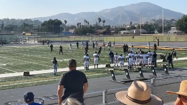 swing pass good for 95 yards, JV versus Rubidoux 2024