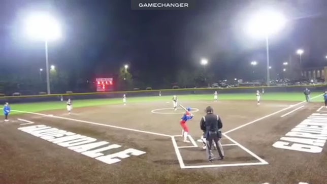 Ella Grace Madison hits a home run in the 4th inning against Gardendale.