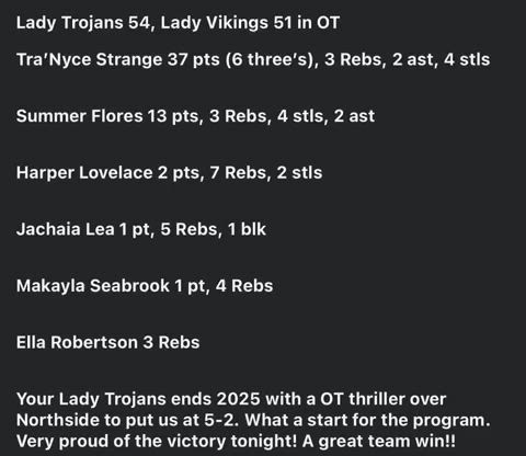 Highlights in win @ Northside Lady Vikings