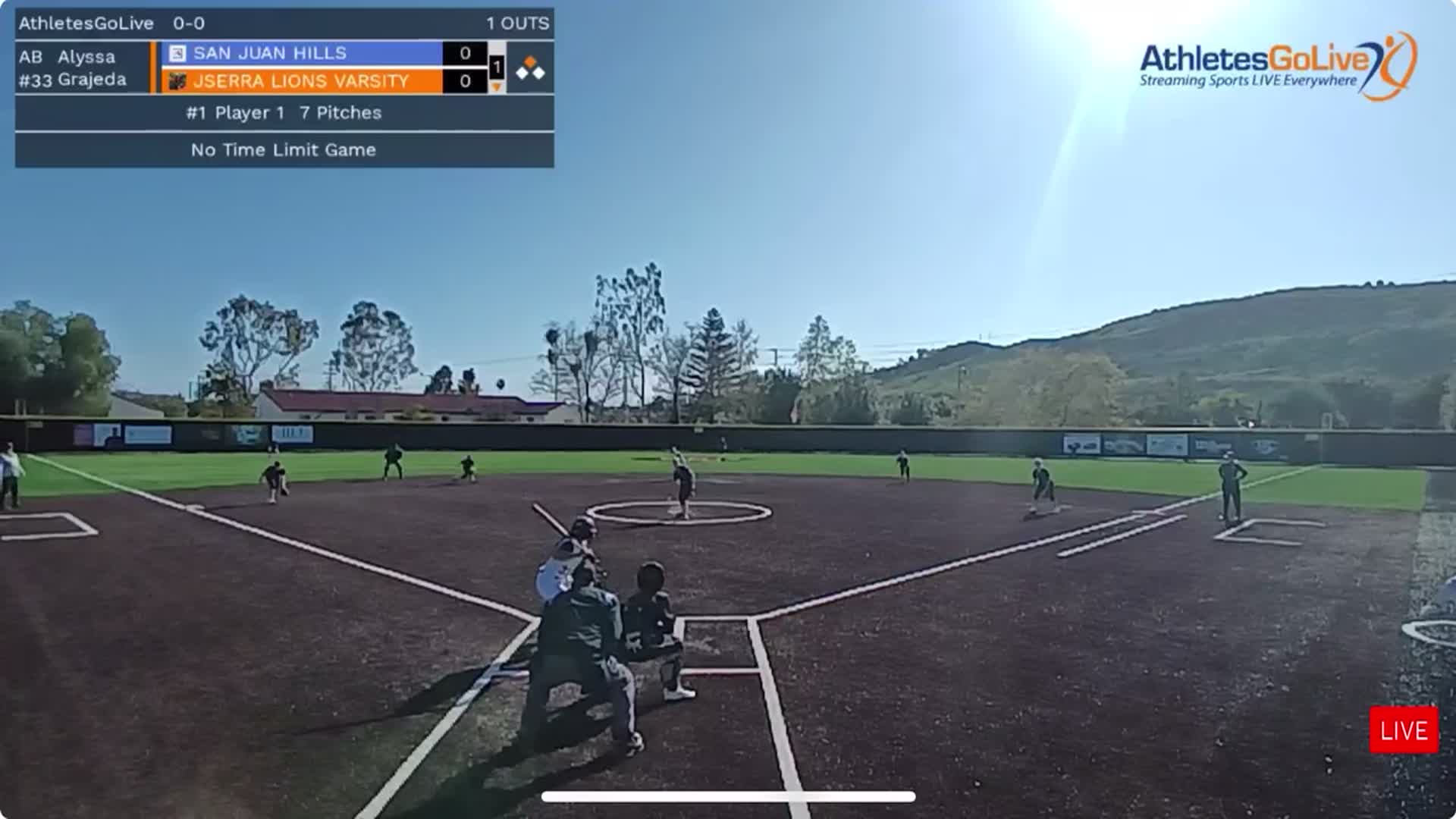 Alyssa Grajeda 2025 - Line drive with an RBI vs SJH