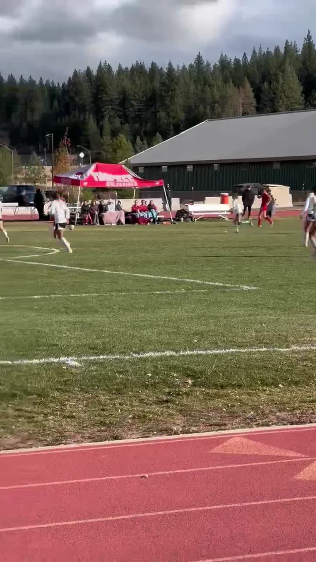 Goal moving through defenders and finding space using both feet.