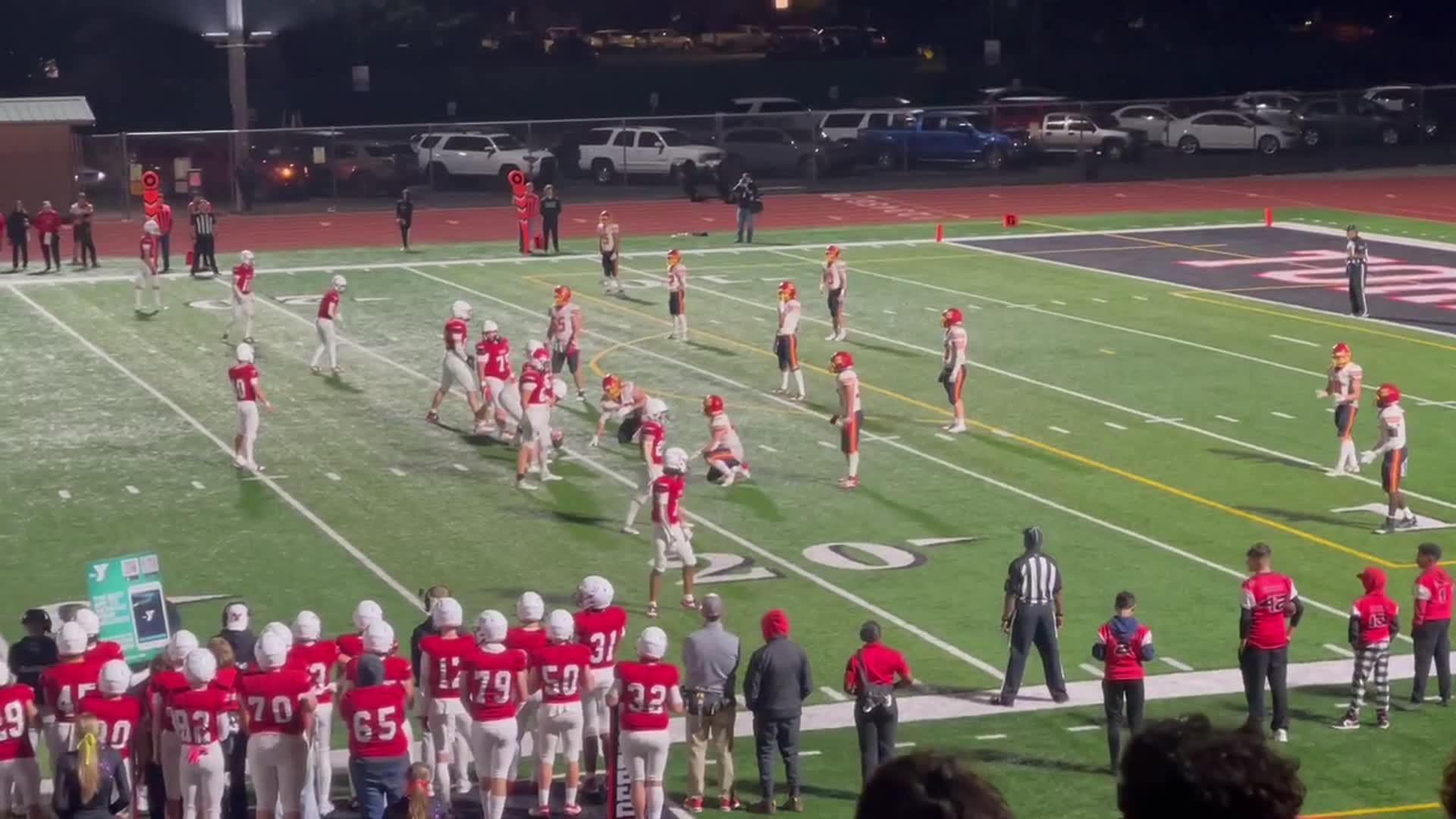 4th quarter YELM #10 Parker Myers keeper for a 1st and Goal with under 4 minutes