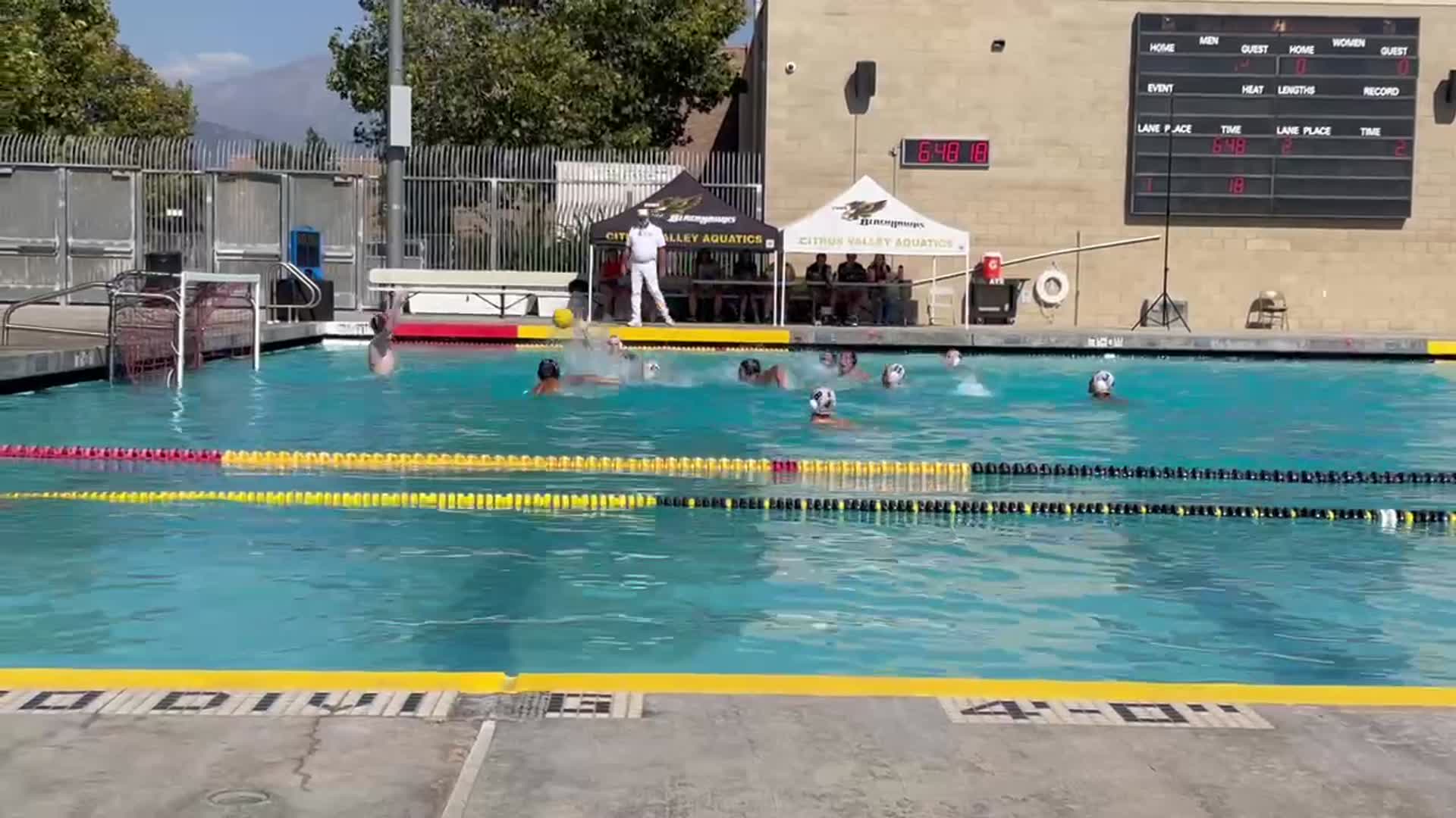 #3 on citrus valley , Omar Hilwani with a sweeping shot .