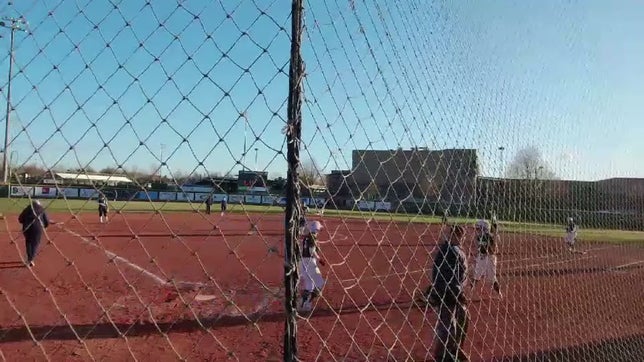 Ella McMullen Double Play at 3rd. Skyview Hawks @ Mountain View.