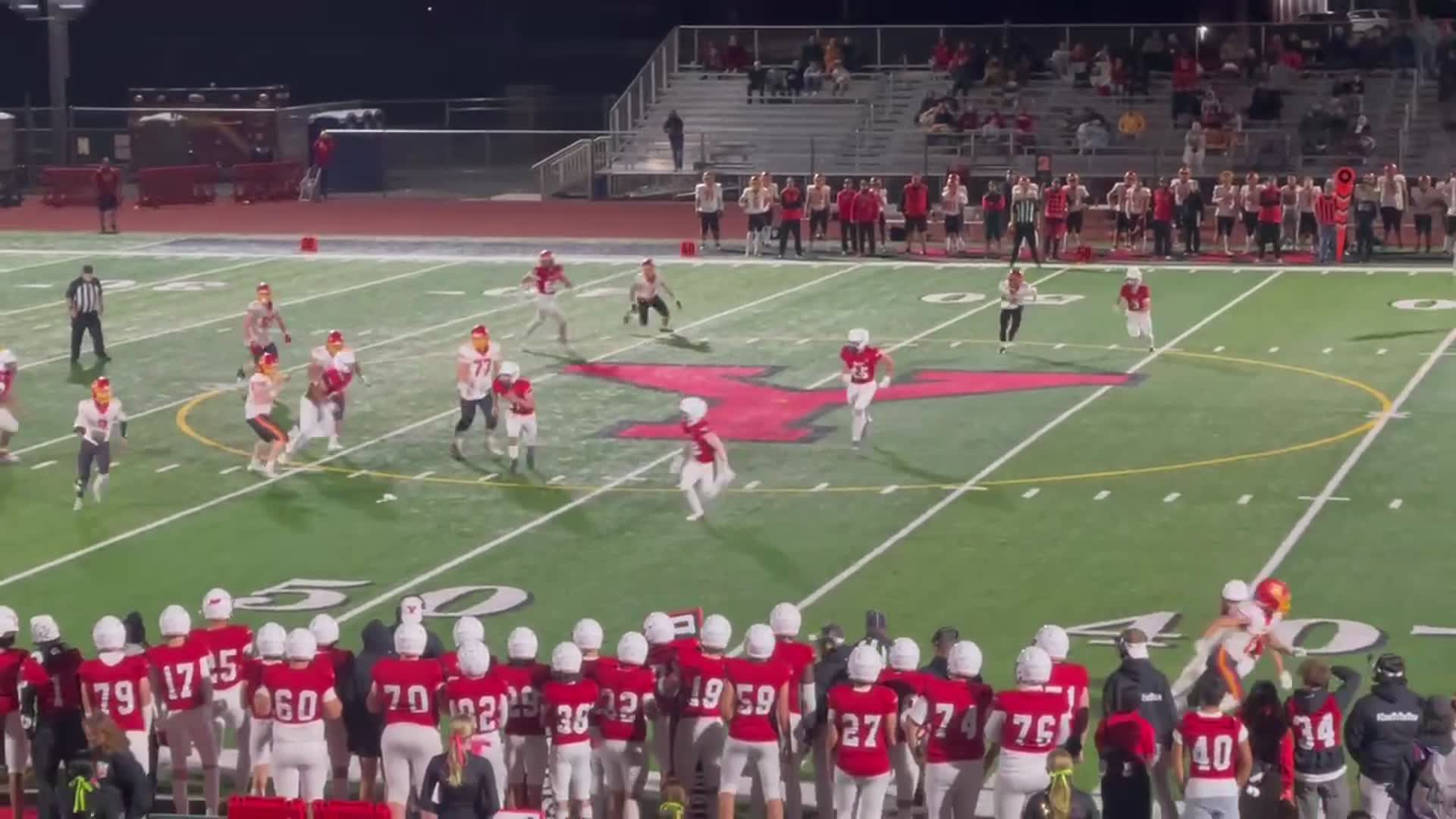 3rd quarter Kamiakin #9 Trent Woodhouse to #15 Zyan Cano for 37 yard reception