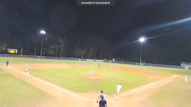 Leo Waasdorp nabs a ball hit up the middle from his SS position to get the out at first