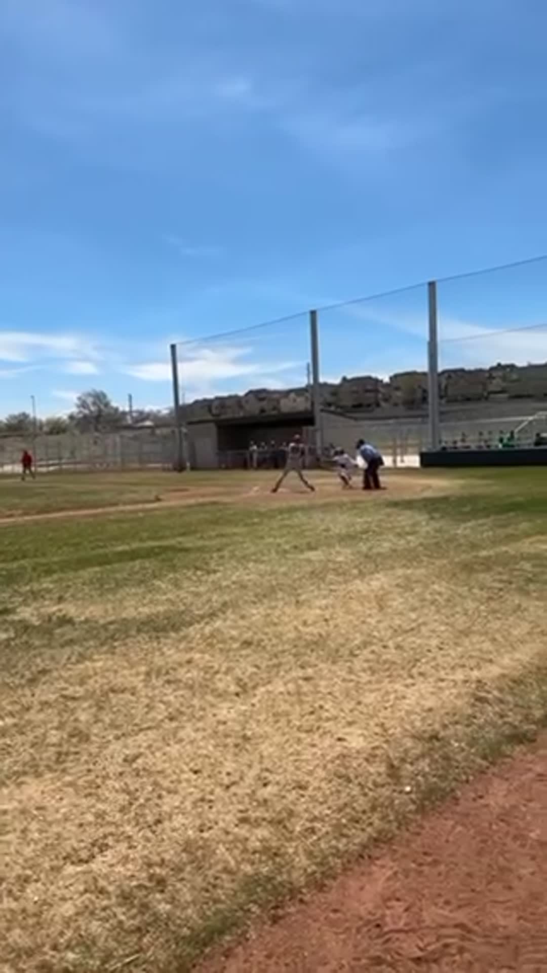 Jacob Watts gets 2 RBIs on this double Vs Hug