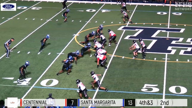 No. 21 Santa Margarita beats No. 9 Corona Centennial 33-27 in overtime