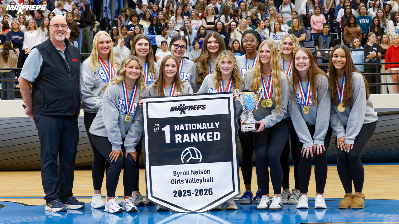 Byron Nelson Girls Volleyball Receives 2025 MaxPreps National Championship Banner