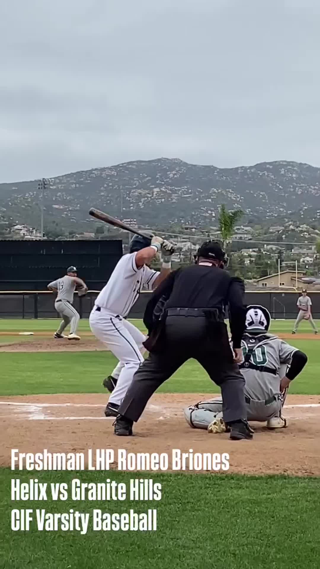 Helix Varsity Baseball vs Granite Hills
