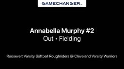 Freshman Annabella Murphy with an amazing drop step to get to a pop up in short left field to keep the game tied in the 6th.