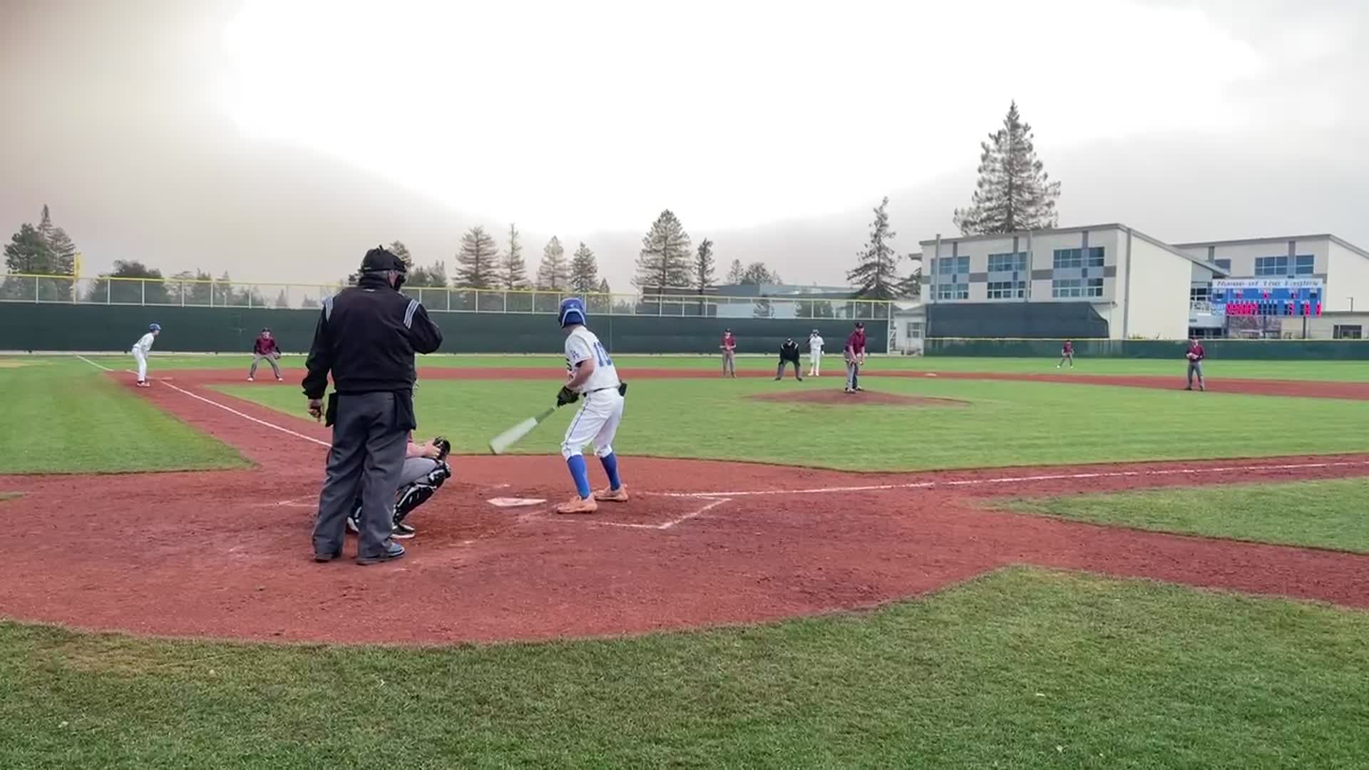 Matthew Brandt triple and 2 RBI's for LAHS vs Rancho San Juan HS.