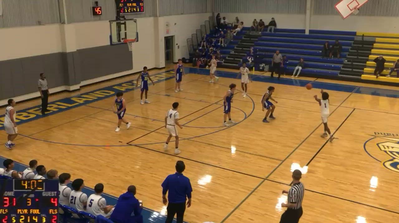Cumberland Boys Jv Justin Salzberry Gets a fancy layup