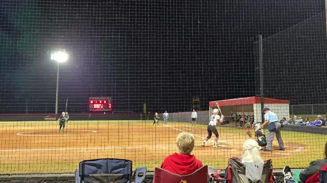 Lakelin Hall singles her fourth at bat in the final game of the Sweet 16 payoff games. On to Elite 8.