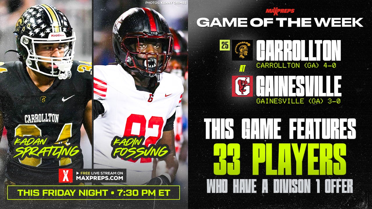 Gainesville vs Carrollton features 33 Players with an FBS offer