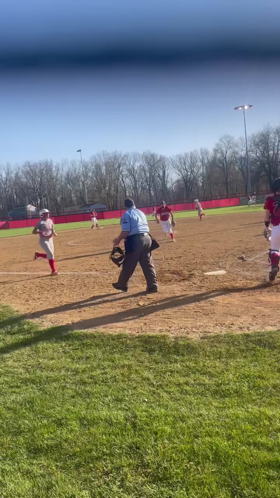 got a double off a hit to right center