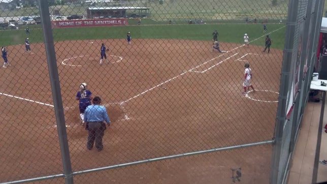 Slap to 3rd beats the throw to 1st, showing her speed.