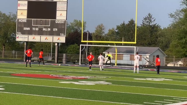 Samwel Ellet high captain scores a penalty kick to tie the game against Tusky valley