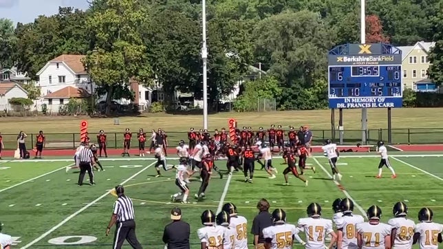 Angelo Scavone rushed for 209 yards while making 14 tackles and recovering a fumble in an a hard fought comeback back victory over North.