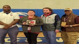 The Athletic director honors Peyton with a personalized award that she made for her