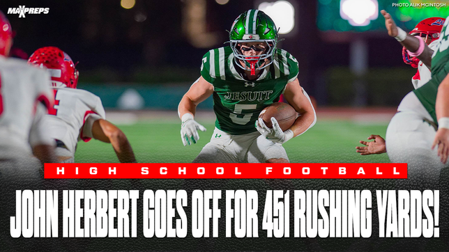 John Herbert had a night with 41 carries, 359 rushing yard and 5 TDs with 2 catches, 92 yards and 2 scores!