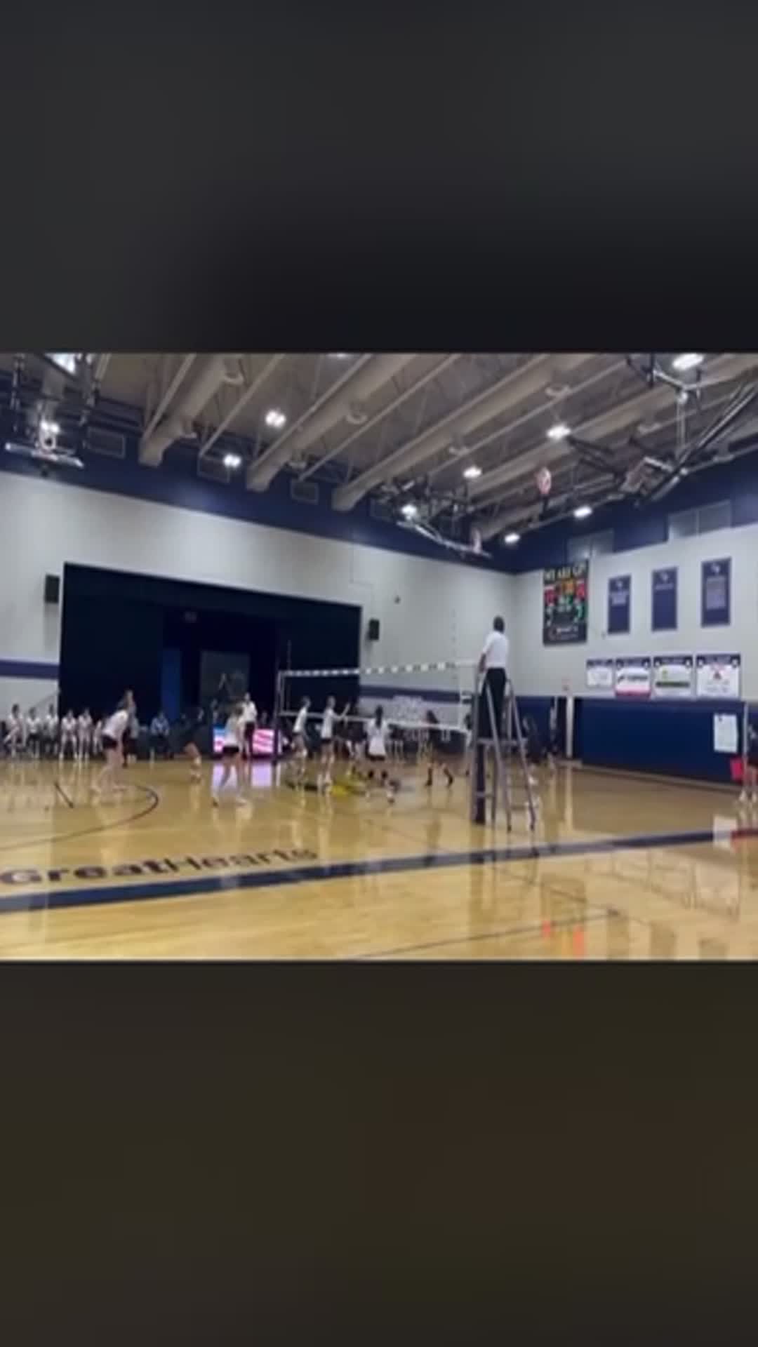With a block to close the set.
