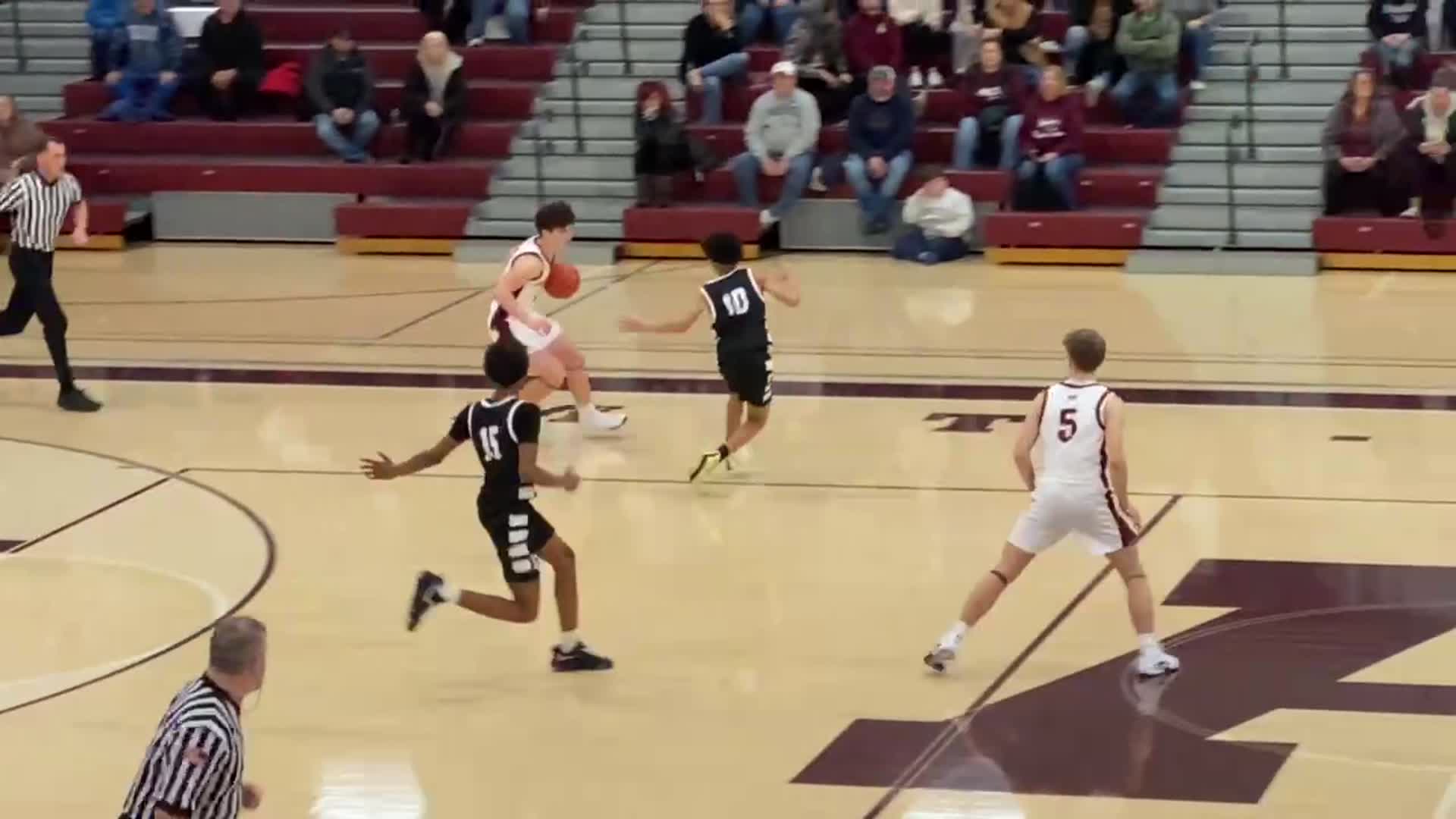 Josh Lowery with the game winning 3 point shot in the final seconds