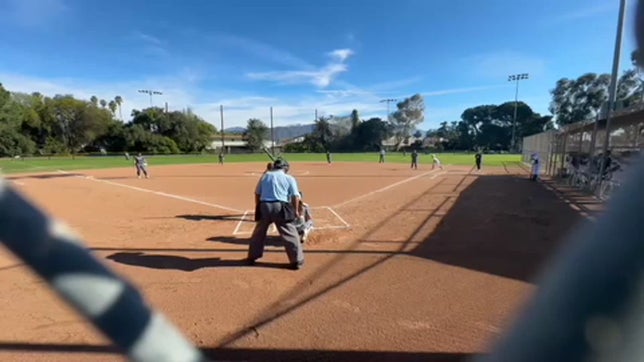Alani catches and throws out first base runner for a double play