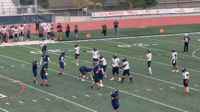 Naden Gutierrez picks on the Desert Hills QB for a nice pick 6