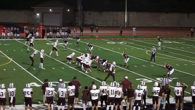 (QB) Brady King finds (RB) Aidan Rotbaum on the screen for a 33yd go ahead Touchdown with 1:01 left.       Raiders Win 14-7