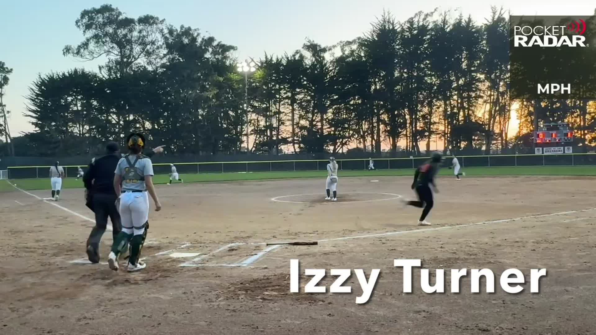 Izzy Turner with a pair of doubles at home against Monterey HS.