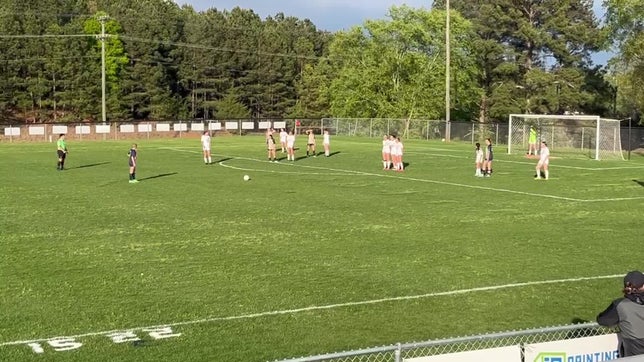 Bri taking a penalty shot against Travelers Rest