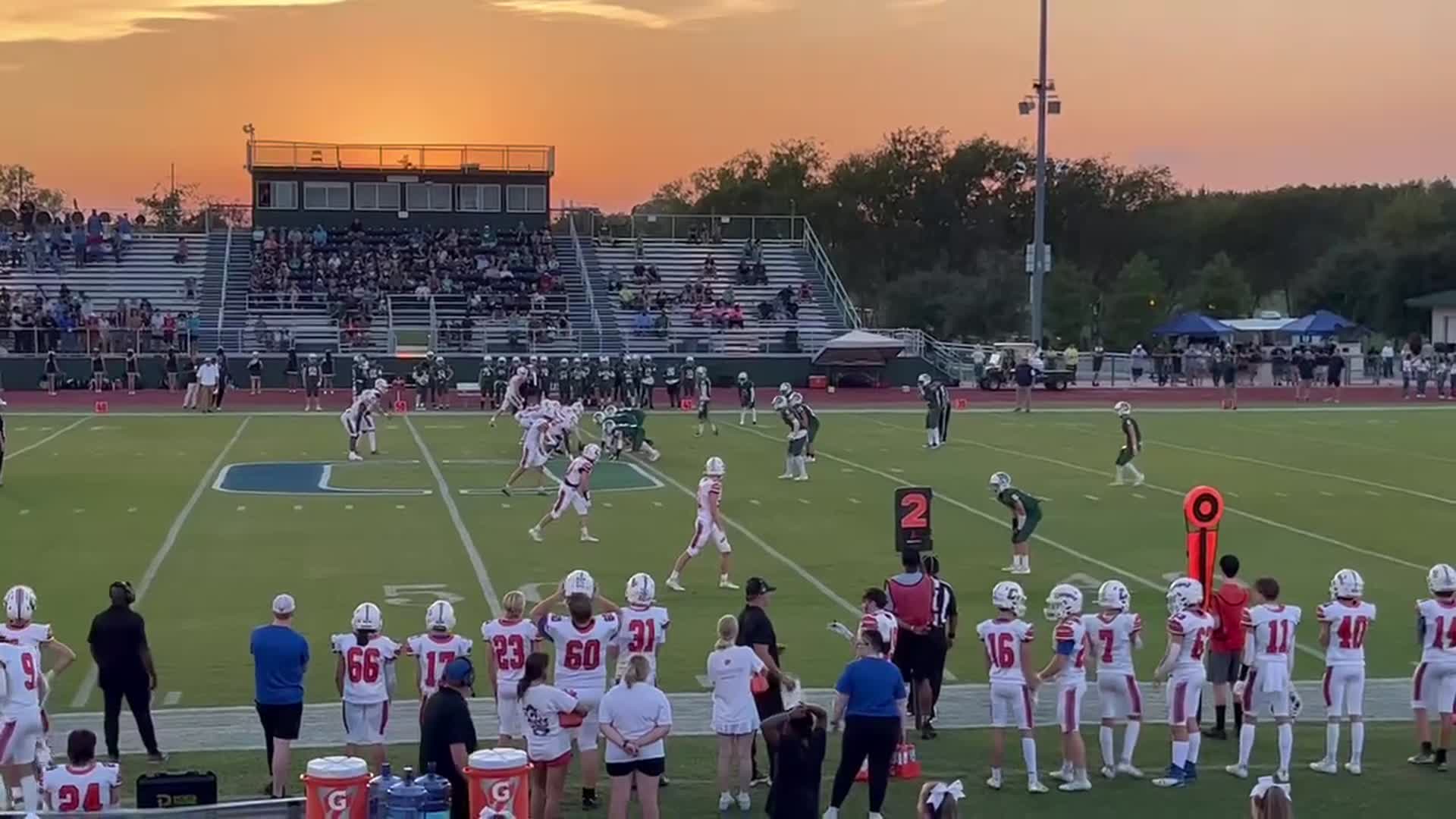 John David Black pass to Weston Cox