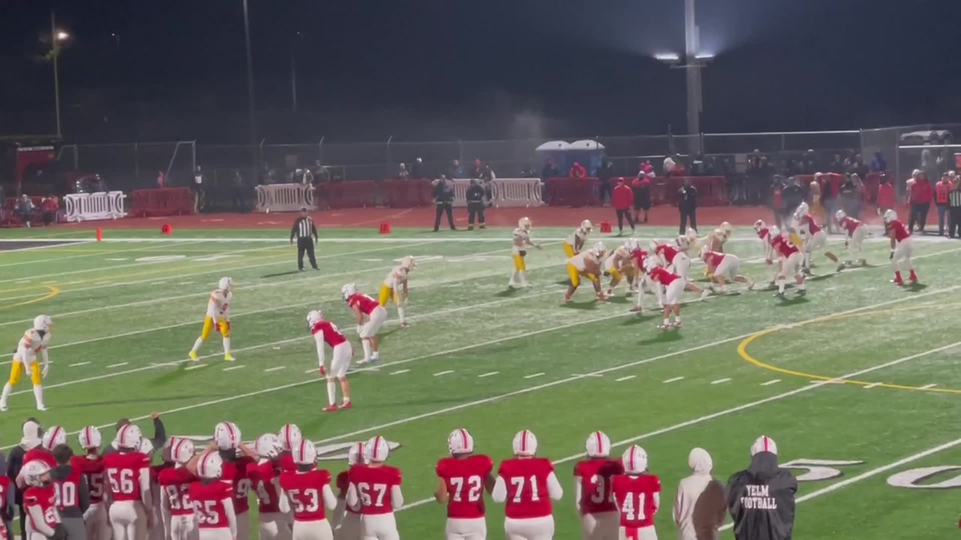 Yelm Defensive pressure incomplete pass vs Mt Tahoma in 3rd quarter