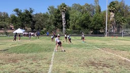 Ariel intercepts the football