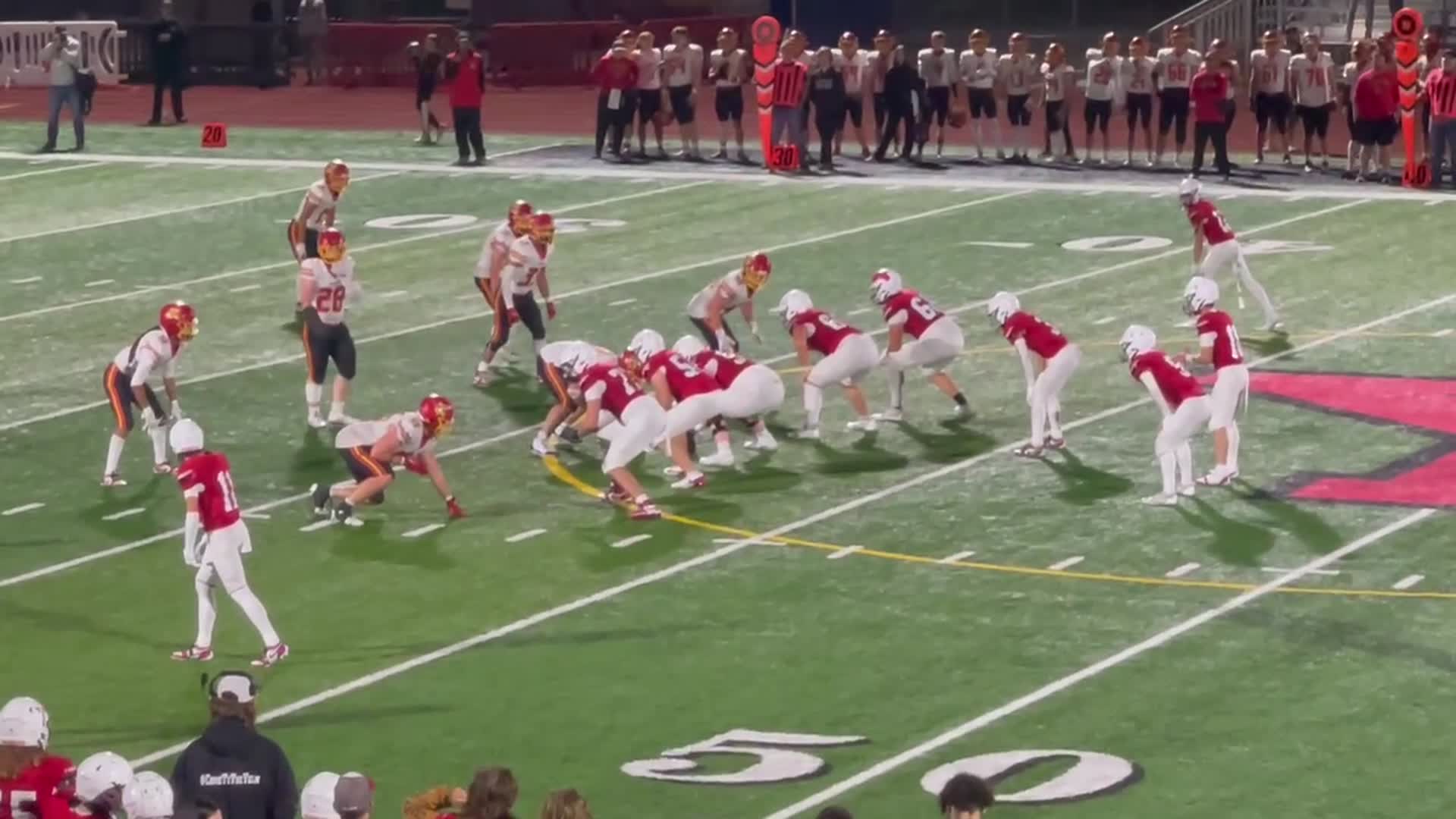 3rd quarter YELM #10 Parker Myers to #11 Jay Sumich for a 17 Yard reception and 1st down