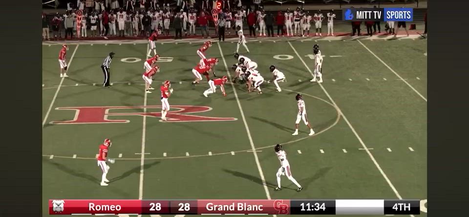Josh Lochbiler INT #4 vs Grand Blanc’s Marrow