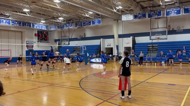 First point, 3rd set against Cambridge