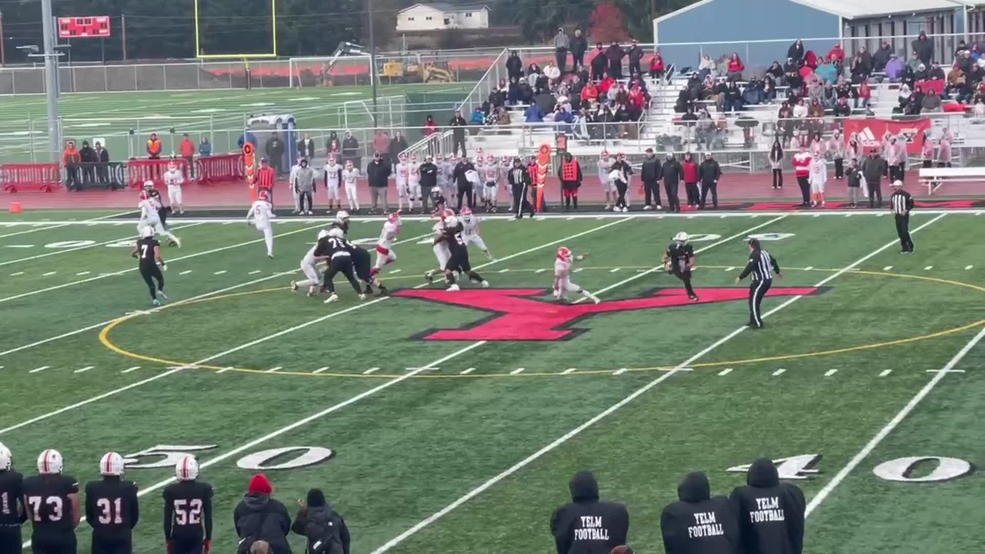 Yelm #8 Damian Aalona with the keeper 2nd under 1 min
