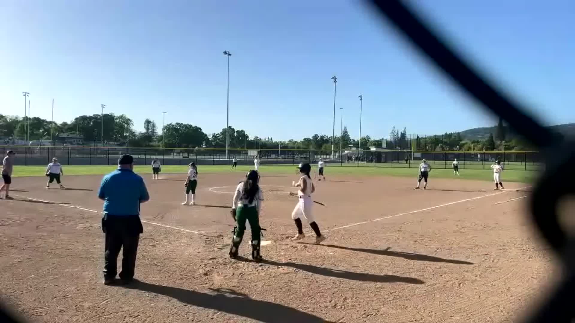 #3 Huberts hit a line drive to left field. Great hit