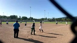 #3 Huberts hit a line drive to left field. Great hit