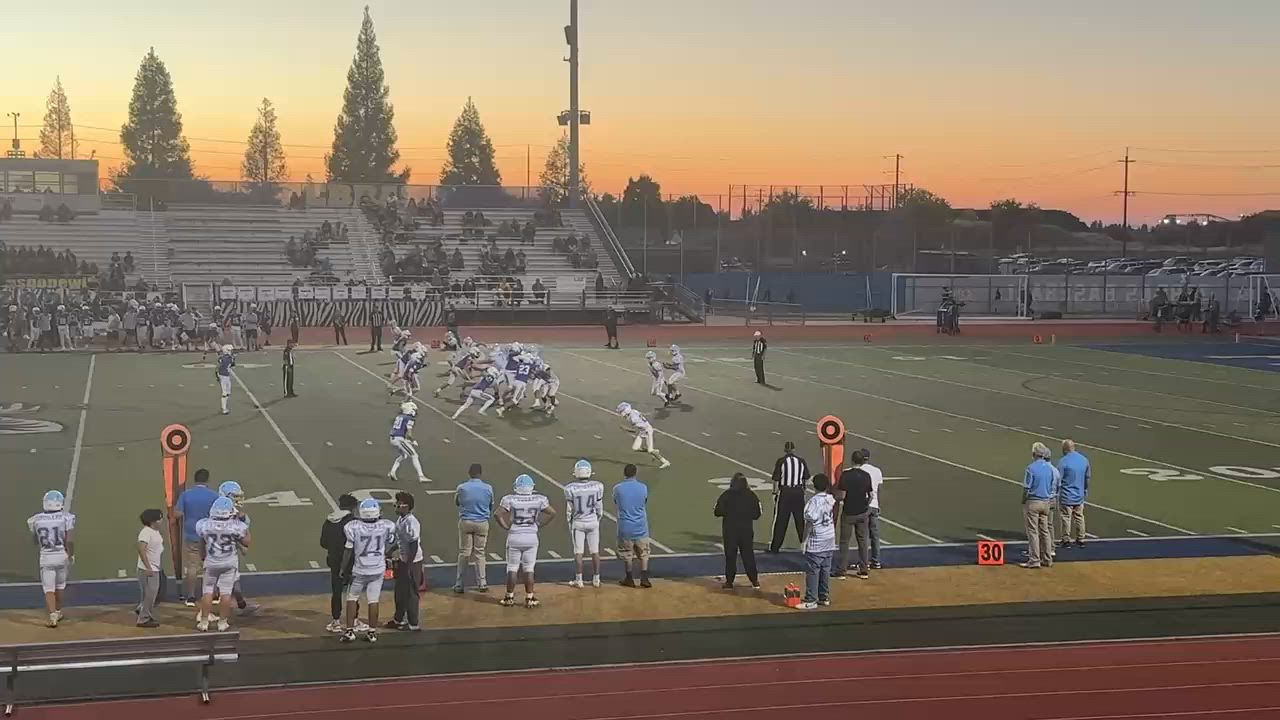 35 yard gain to get them into the Zebra's territory