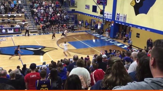 Aiden Hibbard scores at the buzzer for the second game in a row to secure a 58-57 win for the Eagles