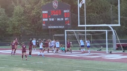 GK Avery Pierre and CB Lia Wahl shut down Cols Academy's attempt to score