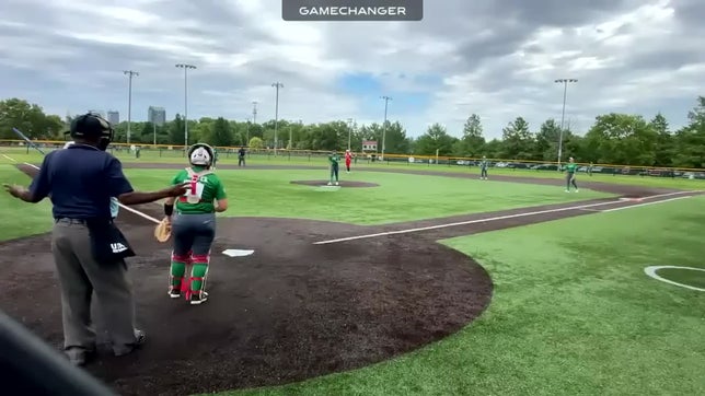 Hard hit double to left field
