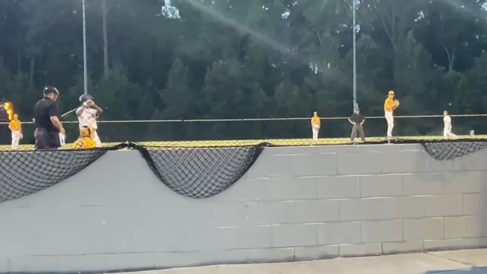 James big at bat vs Roanoke rapids high school